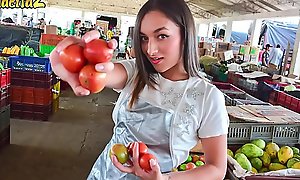 MAMACITAZ - Amateur Teen Latina Lorena Castro Goes Foreigner Market To Have Sex On Cam