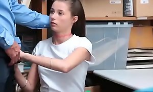 Undersized teen shoplyfter just dont truancy her daddy to know