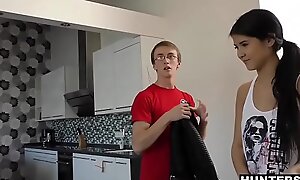 Beautiful Teen Fucks Accidental Guy For Cash To the fore Of Nerdy BF