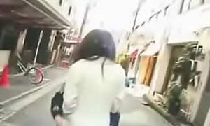 Hawt Japanese legal age teenager exhibs coupled with gets fucked outdoor