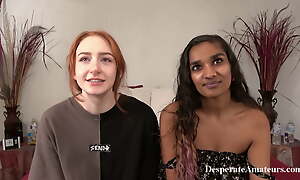 Evict compilation, regrettable amateurs, hot redhead vest-pocket Indian teen babe and hot big-busted bbw in interracial triplet
