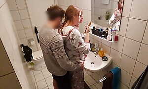 Stepsister Ass Fucked Permanent In The Bathroom And Everyone Can Hear The Smacks