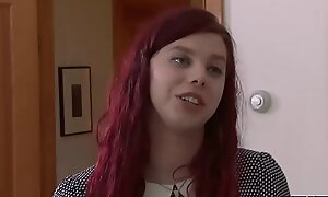 Redhead legal age teenager shemale got obbsesed with someone's skin brush teacher