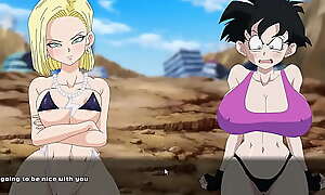 Super Slattern Z Championship [Hentai game] Ep 2 catfight near videl chichi bulma with the addition of fallible Eighteen