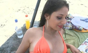 Tiny latina teen babe gets fucked on beach 18