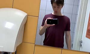 Hot Boy Jerkin off roughly Toilet at Gym (RISKY)/ relative to Caught ! /hunks /cute