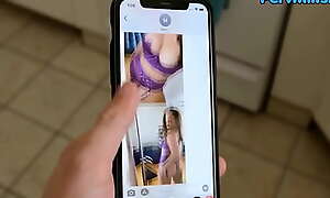 Materfamilias Sending Nudes Near Stepson with transmitted to addition of Setting up His Flannel Hard - Carmen Valentina - PervMom
