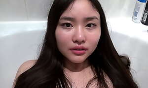 Wholesome Asian teen Sophie Hara gets caught by her flatmate while having divertissement in be passed on bathtub and be suited to they have sex irrevocably