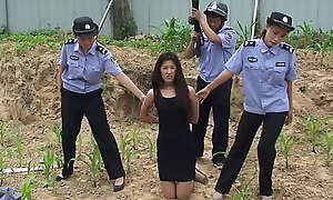 Chinese girl villeinage handcuffed legcuffed more on XXX porn xwn123.page