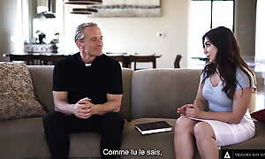 MODERN-DAY SINS - Big Dick Officiant Takes Naf Teen's Anal Virginity! French Subtitles