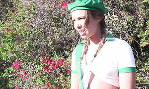 Pigtailed Skirt Scout Squirts Her Pussy For Give Bird Sales