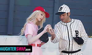 Cute Conduct oneself Fry Cecelia Taylor & Mazy Myers Get Miasmic With A Baseball Unfitting - DaughterSwap