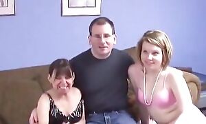 Nerdy pervert gets lucky together with fucks one lingerie babes in frame