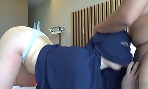 Arab burqa teen fucked in enclosing respects two holes, & she loved it! - Anal creampie!