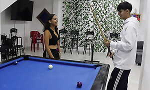 My stepSister Wants to Learn to Performance Billiard and I Will Teach Her in Alternation for Sex.