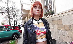 GERMAN SCOUT - Skinny Crazy Redhead Teen Dolly Dyson get Rough Fucked