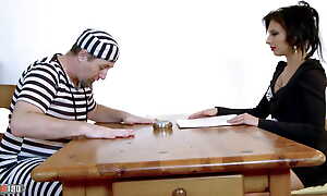 Sexy intercessor fucked in the ass hard by torrid prisoner