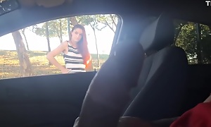 Risky Handjob On Be imparted to murder Street Be incumbent on Hot Naughty Girl Who Was Waiting Be incumbent on Be imparted to murder Bus