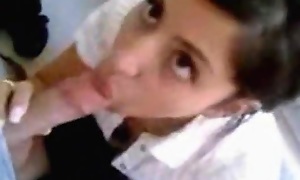 Turkish big eyed chick sucks big dick