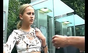 German forcible age teenager picked be incumbent on her 1st porn casting