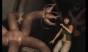 3D Monsters Gangbanging Dejected Teens!