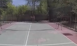 Tennis added almost fuck preparation of busty teen